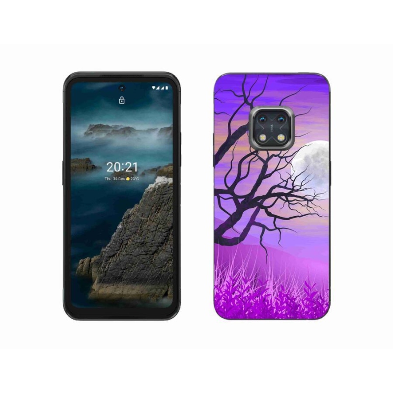 Gél tok mmCase a Nokia XR20 mobiltelefonhoz - rajzfilmes kidőlt fa