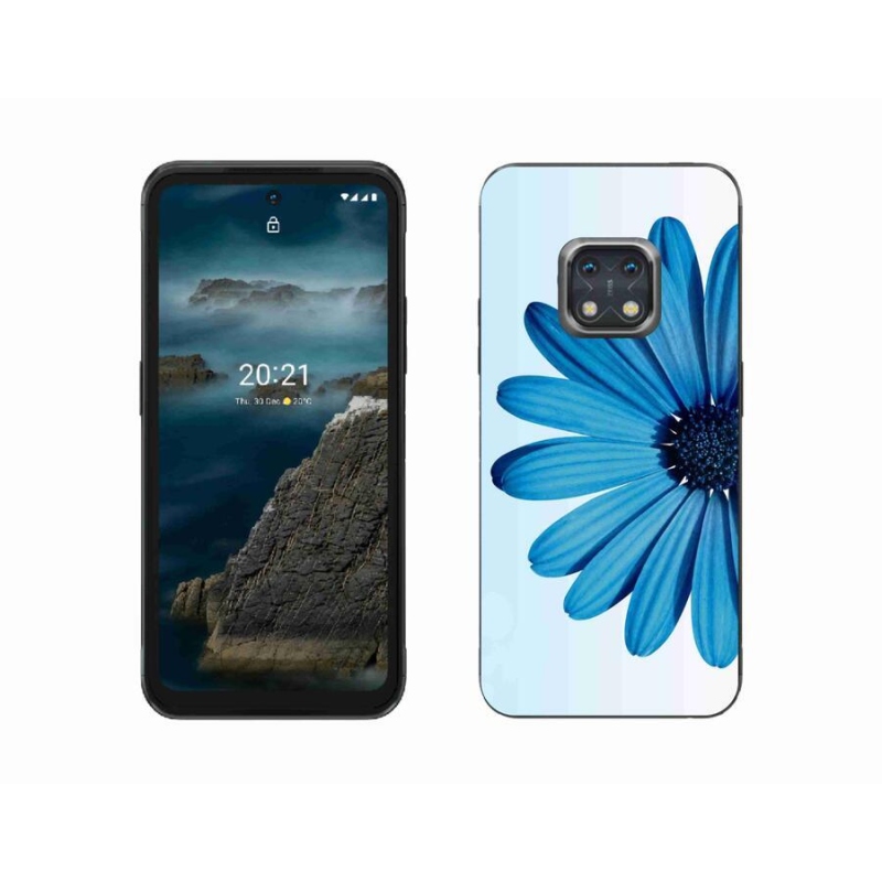 Gél tok mmCase mobiltelefonhoz Nokia XR20 - kék margaréta