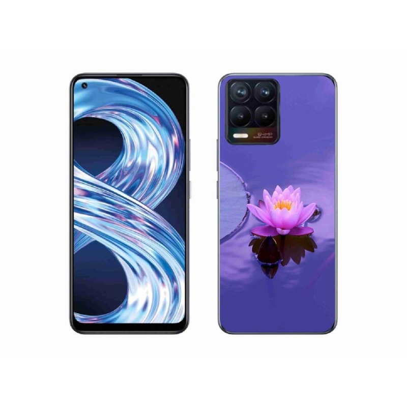 Gél tok mmCase a Realme 8 4G-hez - virág a felületen