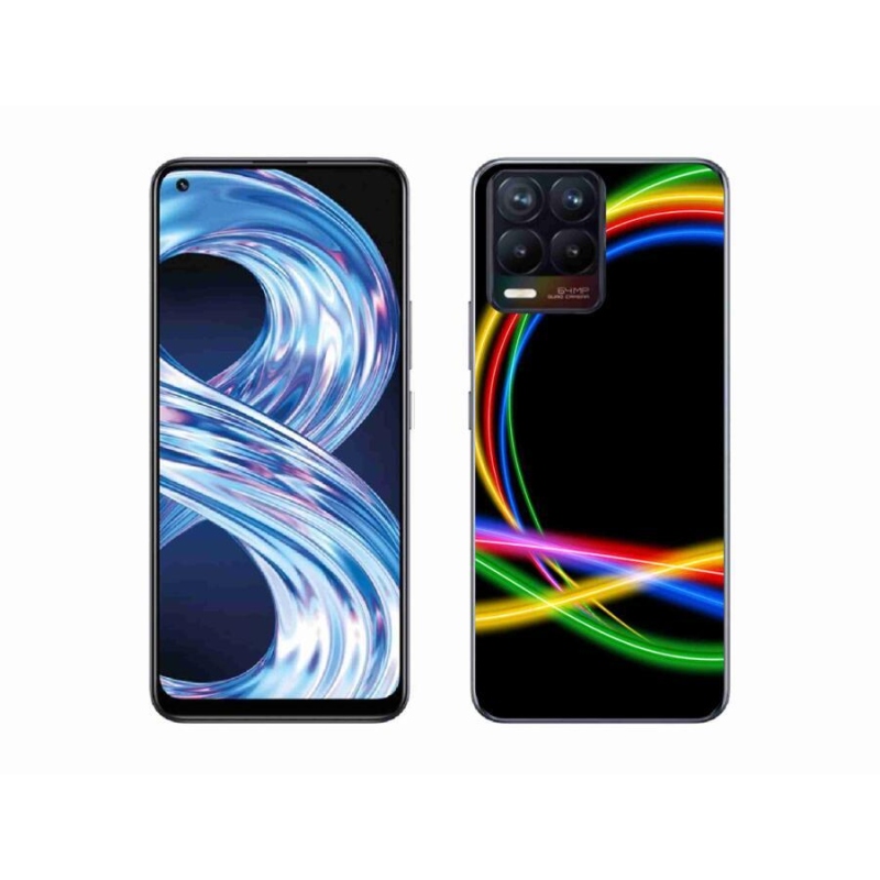 Gél tok mmCase a Realme 8 4G készülékhez - neon körök