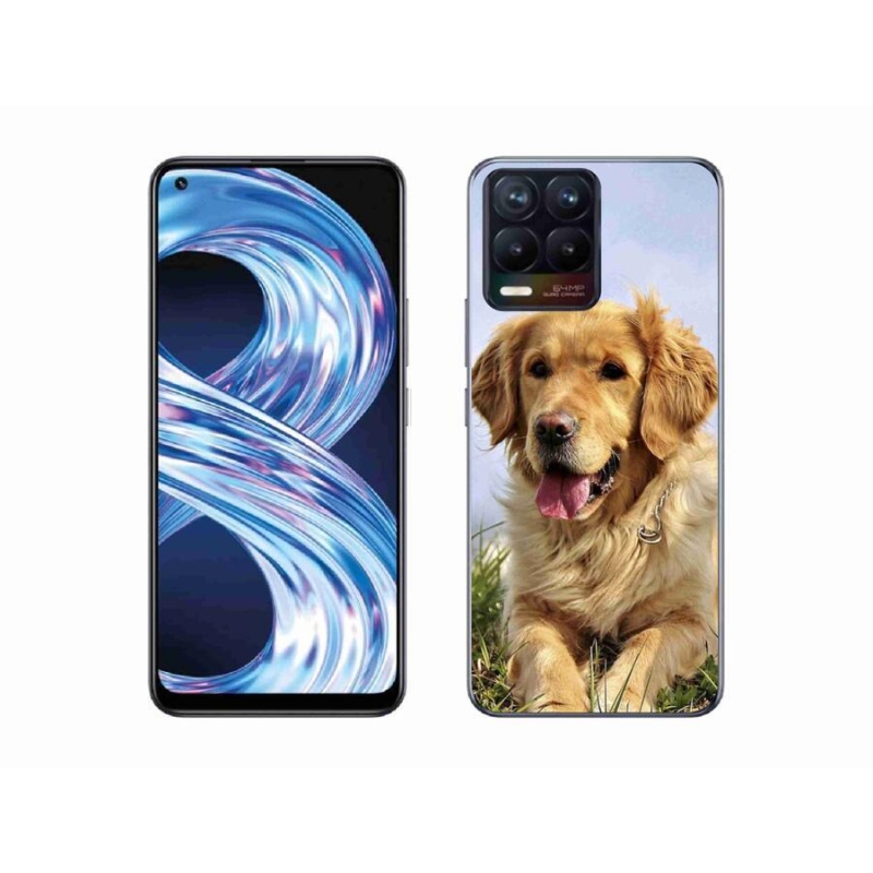 Gél tok mmCase mobilhoz Realme 8 4G - arany retriever