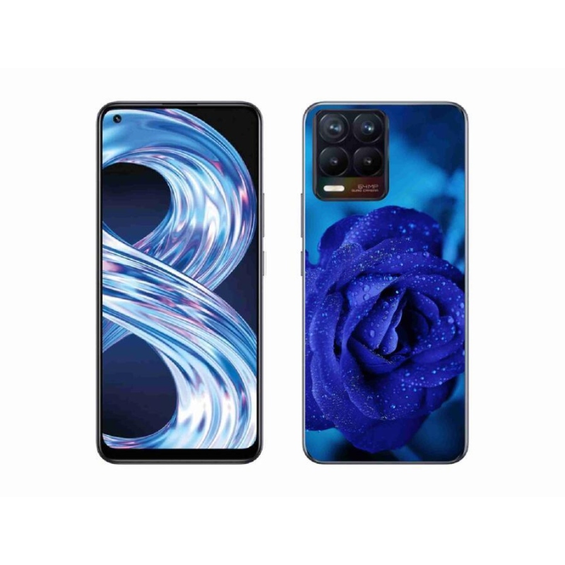 Gél tok mmCase a Realme 8 Pro-hoz - kék rózsa
