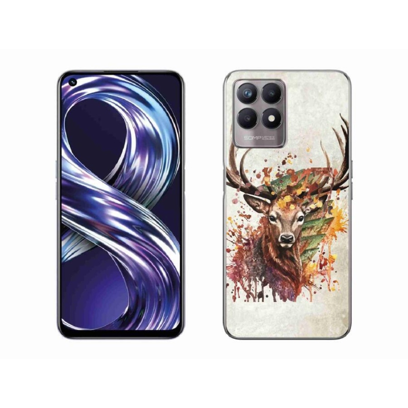 Gél tok mmCase mobilhoz Realme 8i - szarvas 1