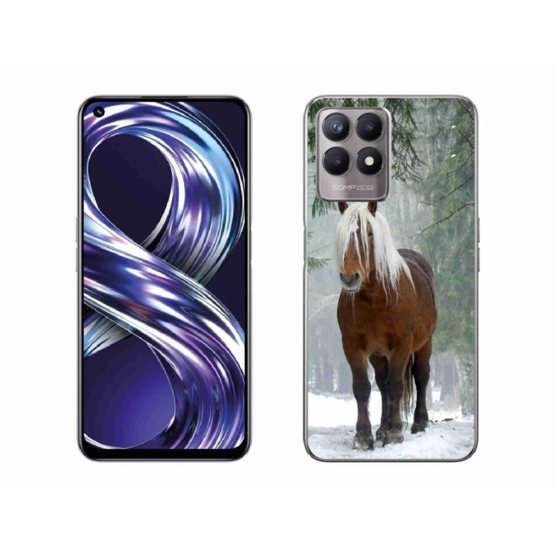 Gél tok mmCase a Realme 8i számára - ló az erdőben