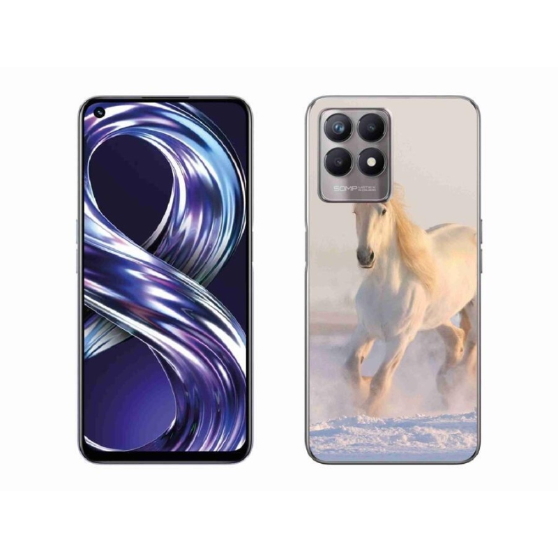 Gél tok mmCase a Realme 8i számára - ló a hóban