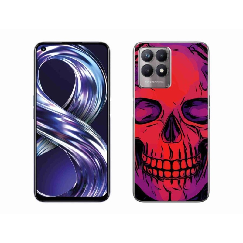 Gél tok mmCase mobiltelefonhoz Realme 8i - koponya