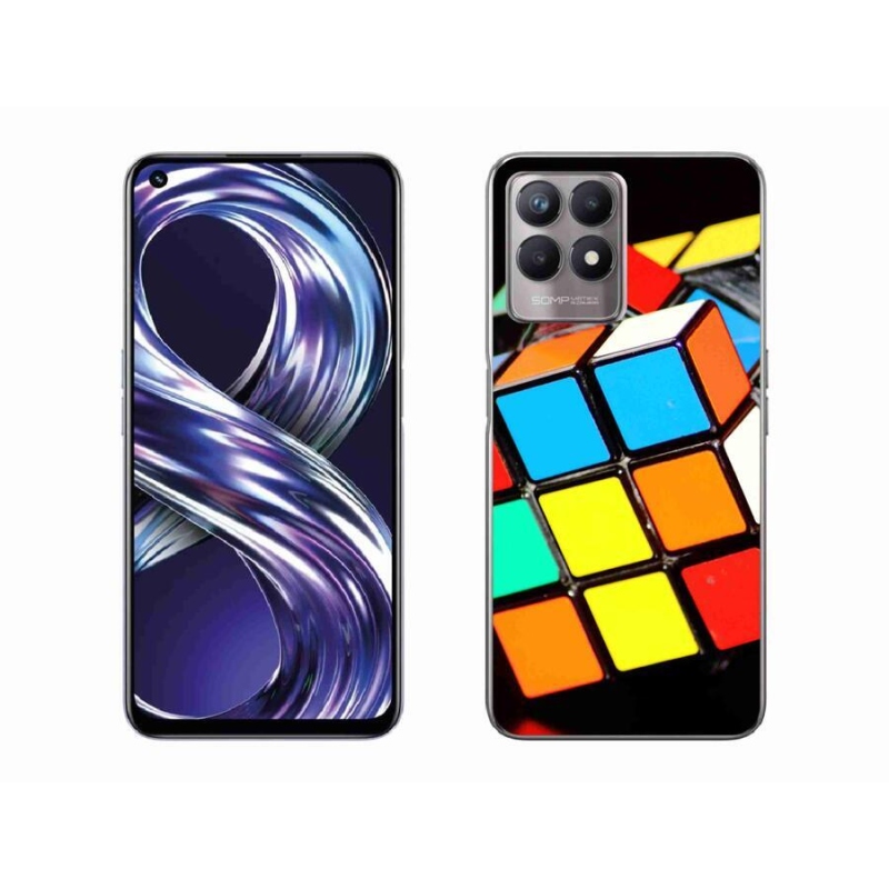 Gél tok mmCase mobilhoz Realme 8i - Rubik kocka