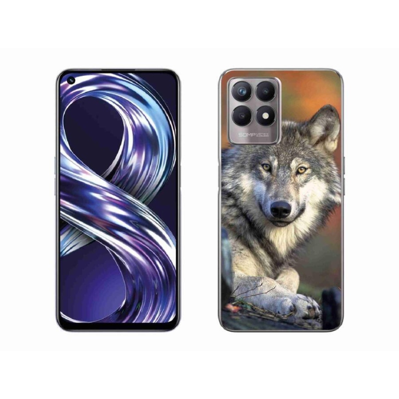 Gél tok mmCase mobiltelefonhoz Realme 8i - farkas