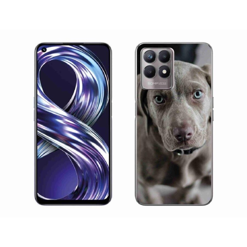 Gél tok mmCase mobilhoz Realme 8i - Weimaraner