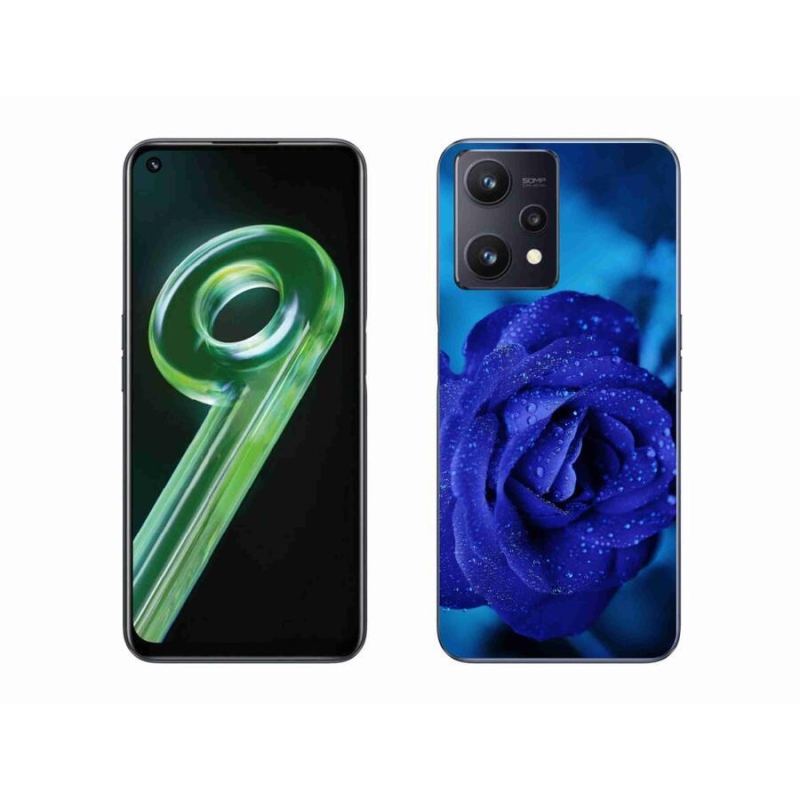Gél tok mmCase a Realme 9 5G készülékhez - kék rózsa