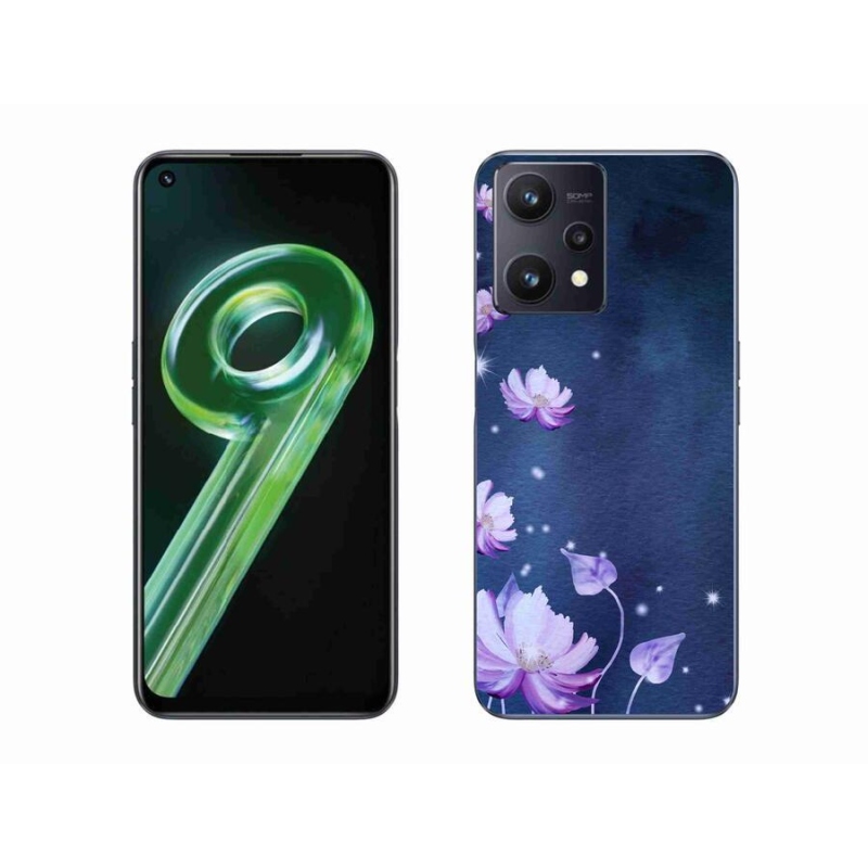 Gél tok mmCase mobilhoz Realme 9 5G - hulló virágok
