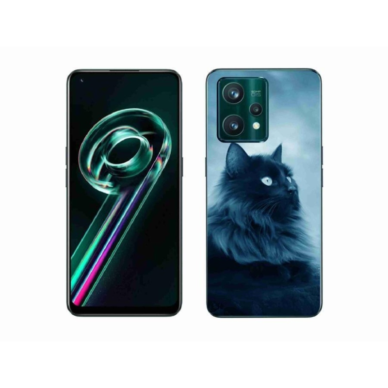 Gél tok mmCase a Realme 9 Pro+ 5G készülékhez - fekete macska 1