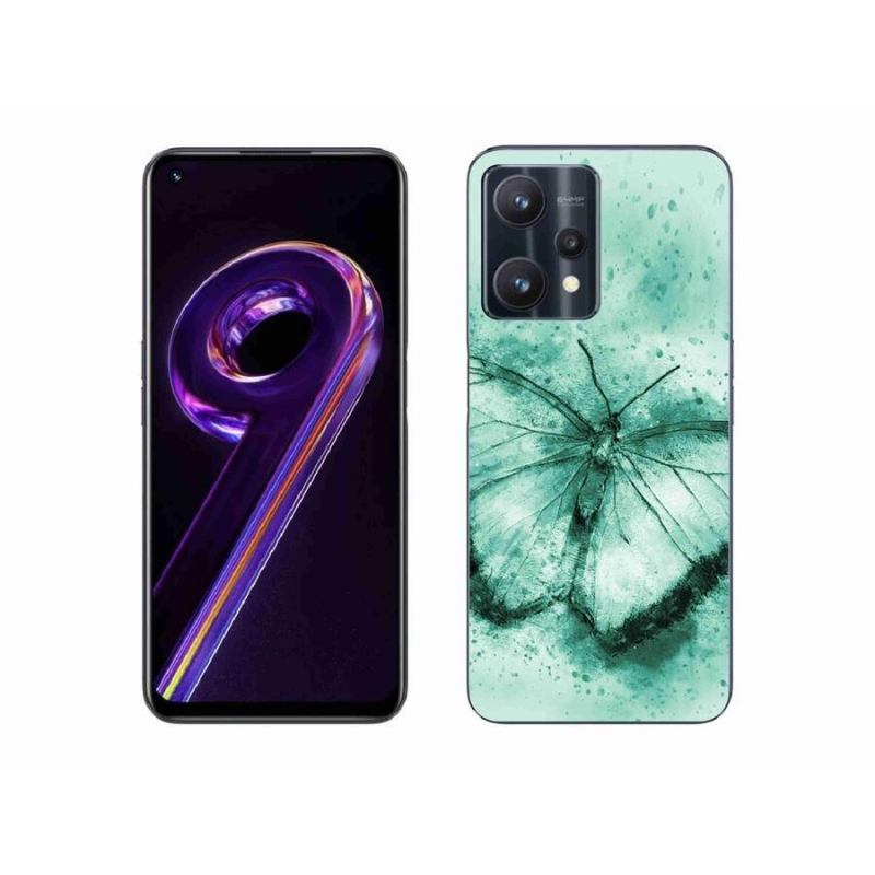 Gél tok mmCase a Realme 9 Pro 5G készülékhez - zöld pillangó