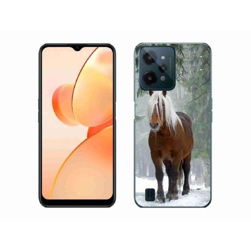 Gél tok mmCase mobilhoz Realme C31 - ló az erdőben