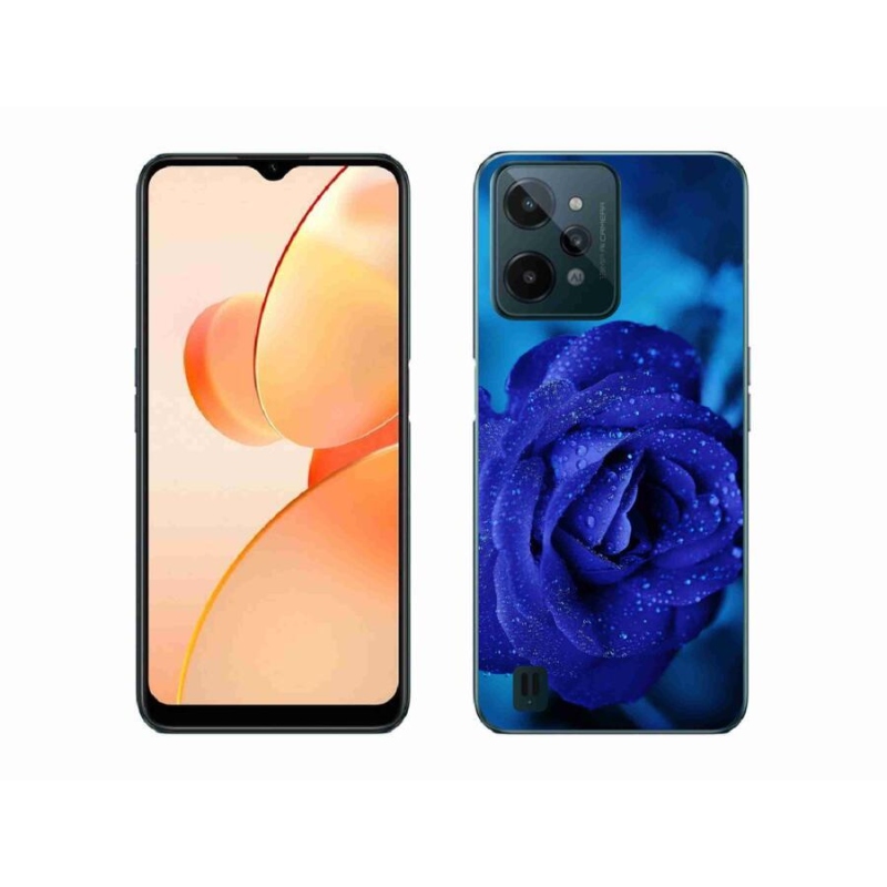 Gél tok mmCase mobiltelefonhoz Realme C31 - kék rózsa