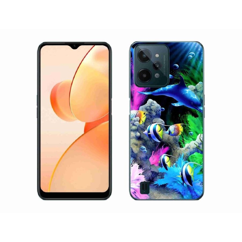 Gél tok mmCase mobiltelefonhoz Realme C31 - tengeri világ