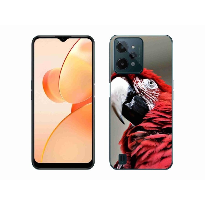 Gél tok mmCase mobilhoz Realme C31 - papagáj ara piros