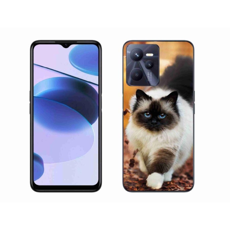 Gél tok mmCase mobiltelefonhoz Realme C35 - macska