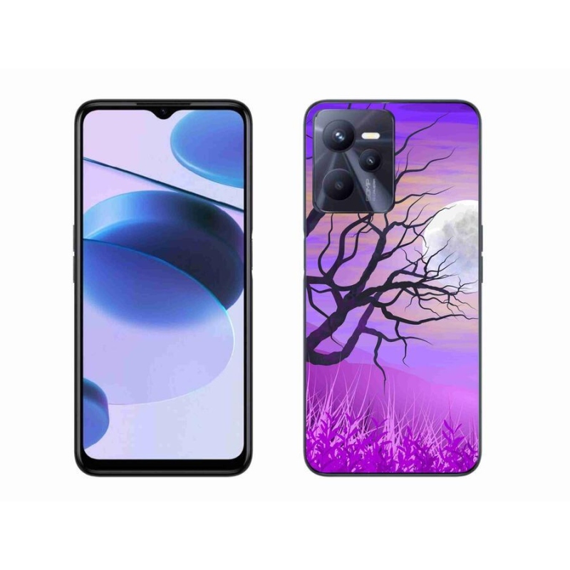 Gél tok mmCase mobilhoz Realme C35 - rajzfilmes kidőlt fa