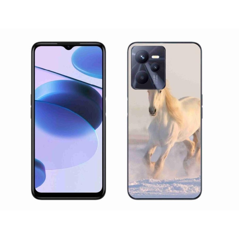 Gél tok mmCase mobilhoz Realme C35 - ló a hóban