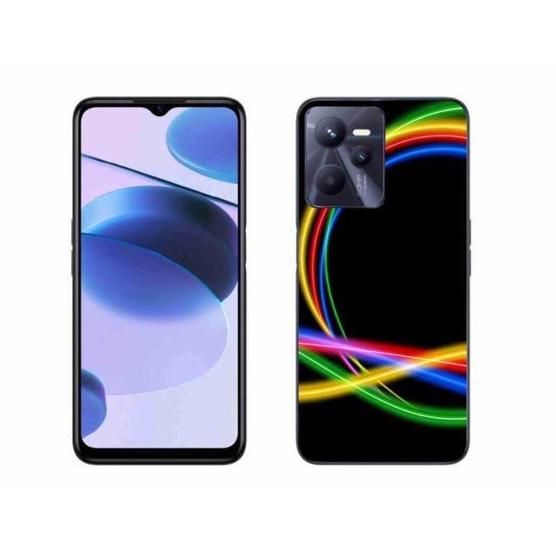 Gél tok mmCase mobiltelefonhoz Realme C35 - neon körök