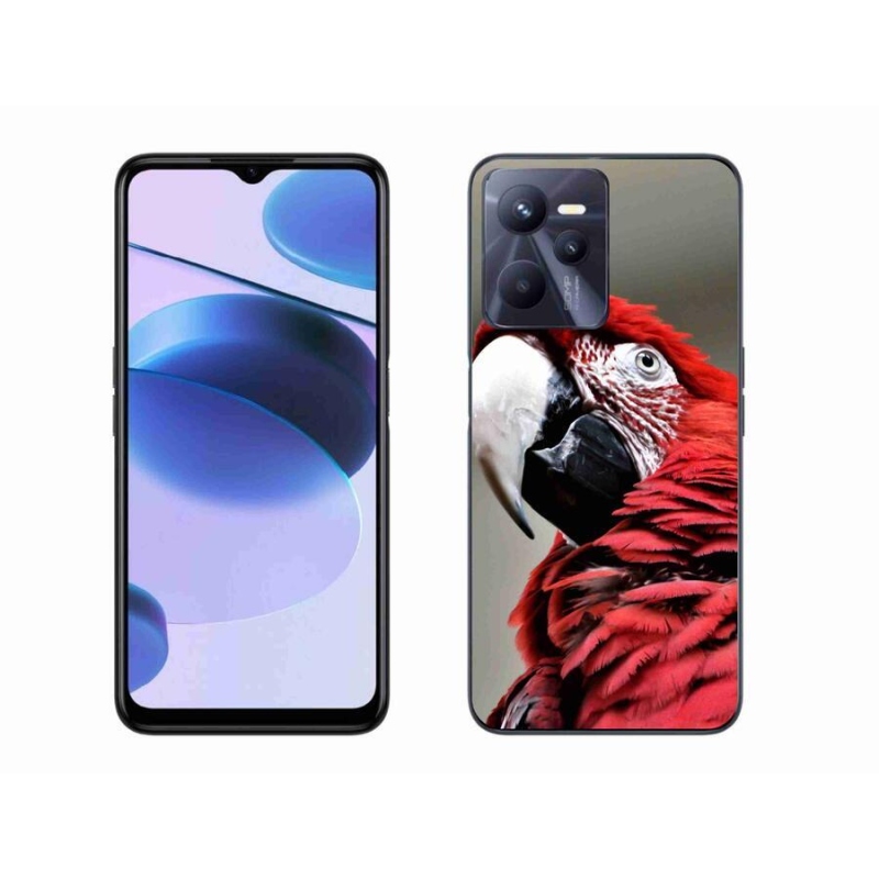 Gél tok mmCase mobilhoz Realme C35 - papagáj ara piros