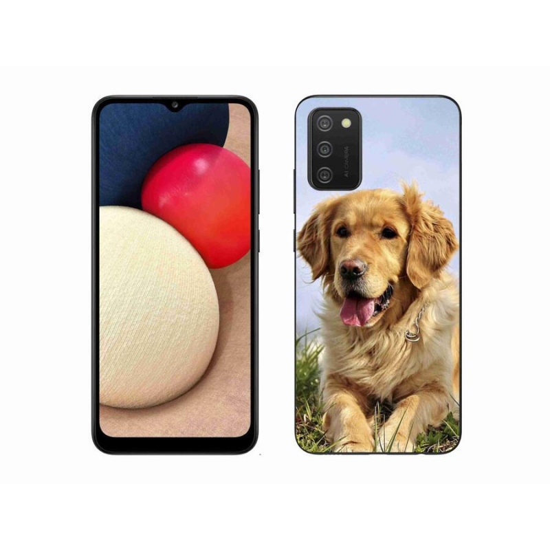 Gél tok mmCase mobiltelefonhoz Samsung Galaxy A02s (164.2x75.9x9.1mm) - golden retriever