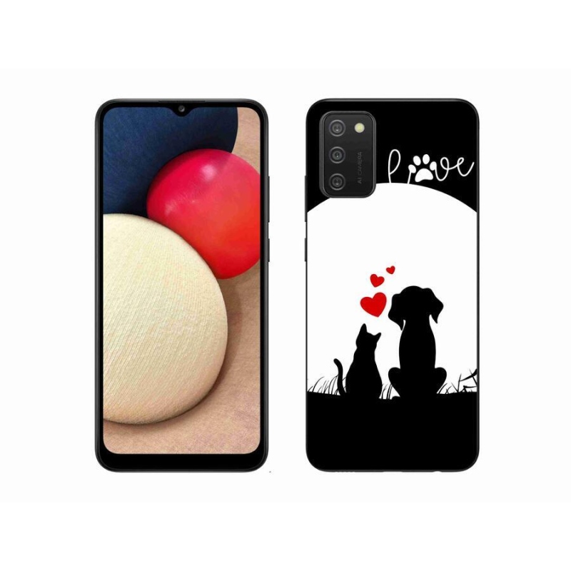 Gél tok mmCase Samsung Galaxy A02s (164.2x75.9x9.1mm) - állati szeretet