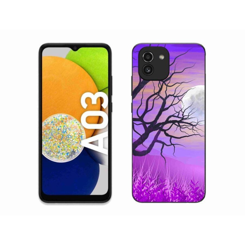 Gél tok mmCase mobiltelefonhoz Samsung Galaxy A03 - karikatúra kidőlt fa