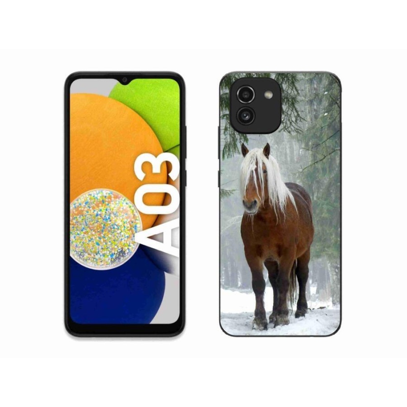 Gél tok mmCase mobiltelefonhoz Samsung Galaxy A03 - ló az erdőben