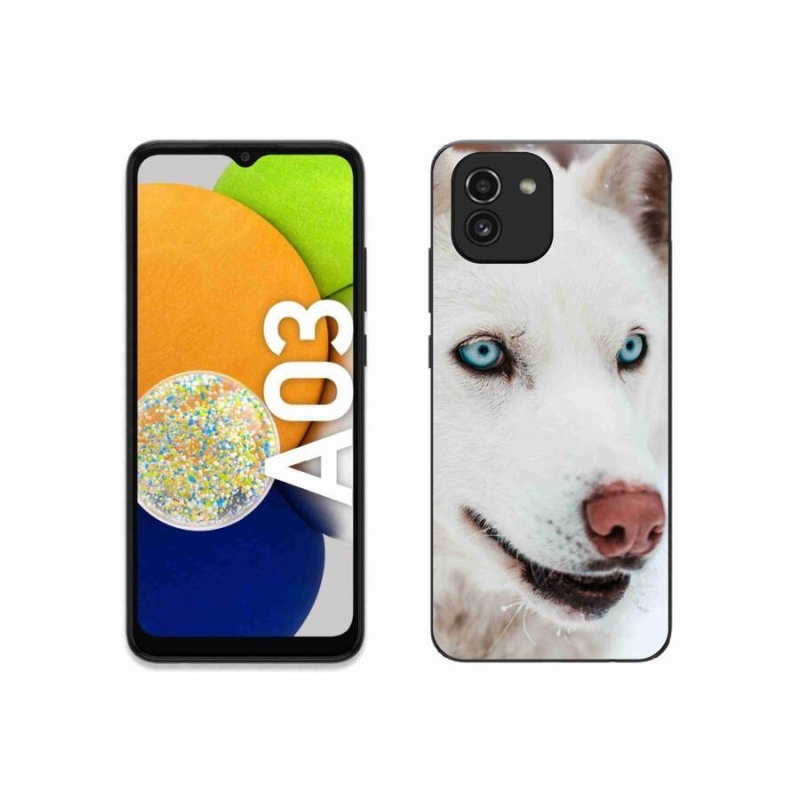 Gél tok mmCase Samsung Galaxy A03 készülékhez - kutyaszemmel nézet