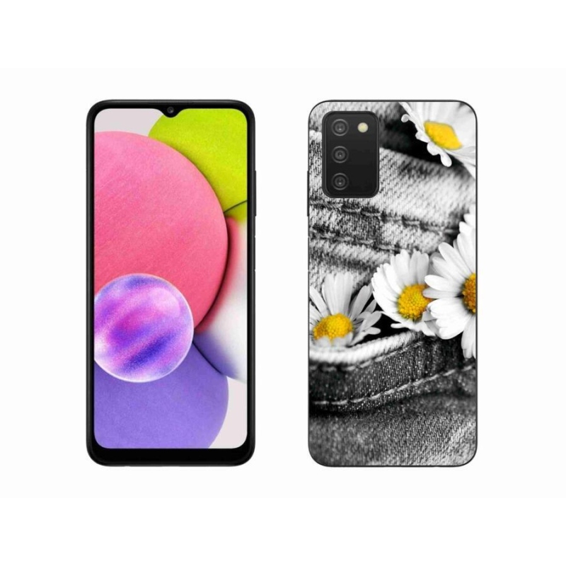Gél tok mmCase mobiltelefonhoz Samsung Galaxy A03s (166.6 x 75.9 x 9.1) - százszorszépek