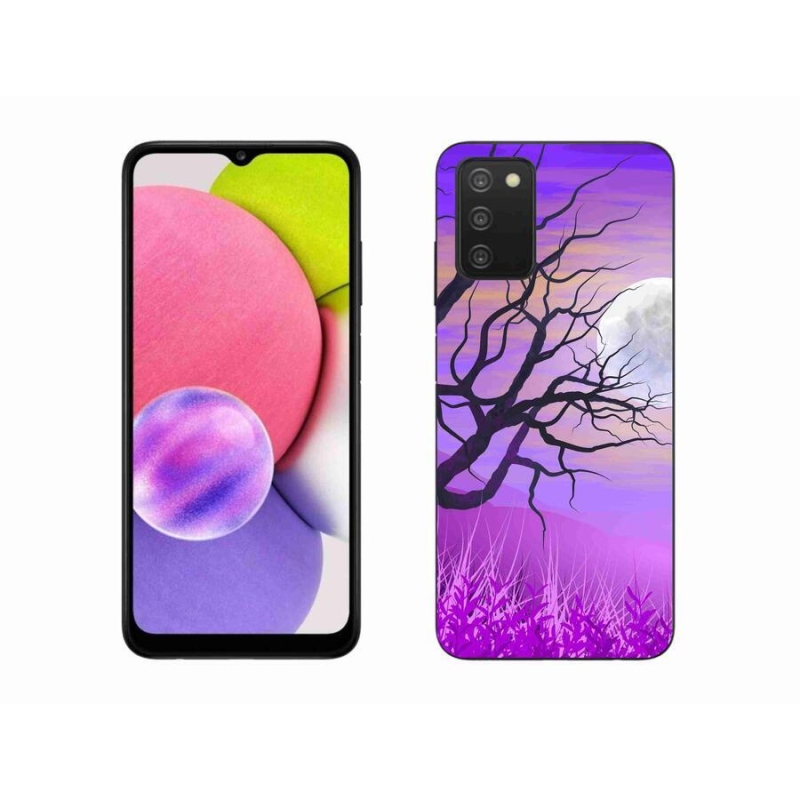 Gél tok mmCase mobiltelefonhoz Samsung Galaxy A03s (166.6 x 75.9 x 9.1) - rajzfilmes kidőlt fa