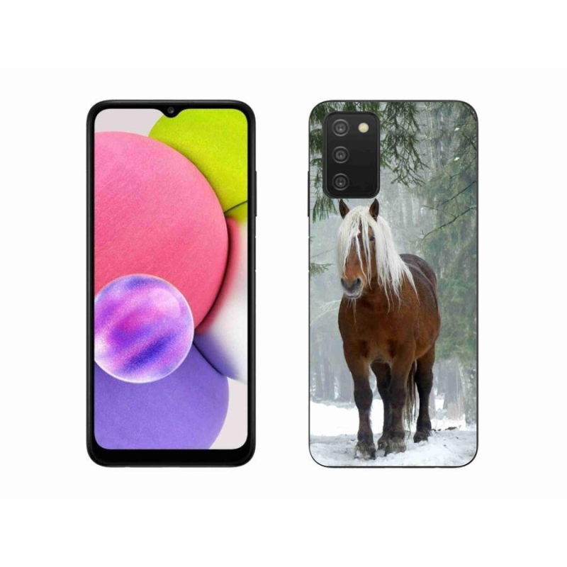Gél tok mmCase mobil Samsung Galaxy A03s (166.6 x 75.9 x 9.1) - ló az erdőben