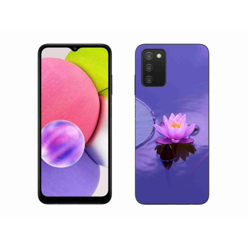 Gél tok mmCase mobil Samsung Galaxy A03s (166.6 x 75.9 x 9.1) - virág a felületen