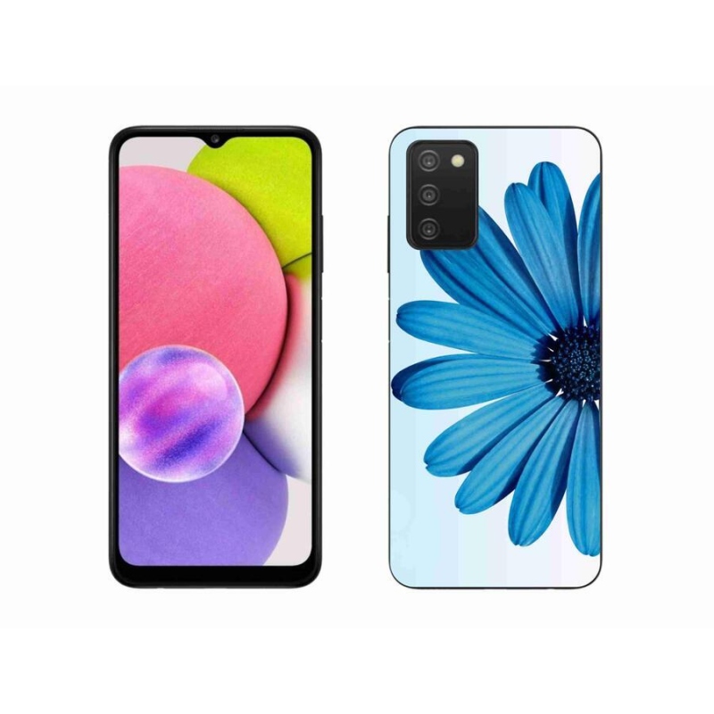 Gél tok mmCase mobiltelefonhoz Samsung Galaxy A03s (166.6 x 75.9 x 9.1) - kék színű margaréta