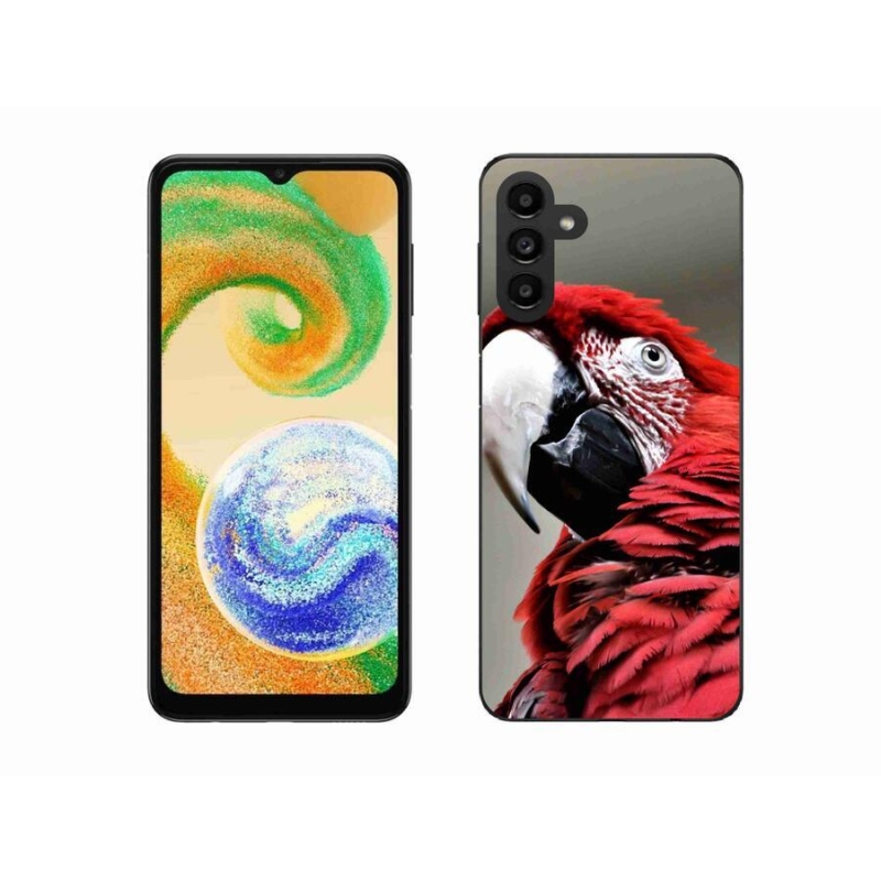 Gél tok mmCase mobiltelefonhoz Samsung Galaxy A04s (164.7x76.7x9.1mm) - papagáj ara piros