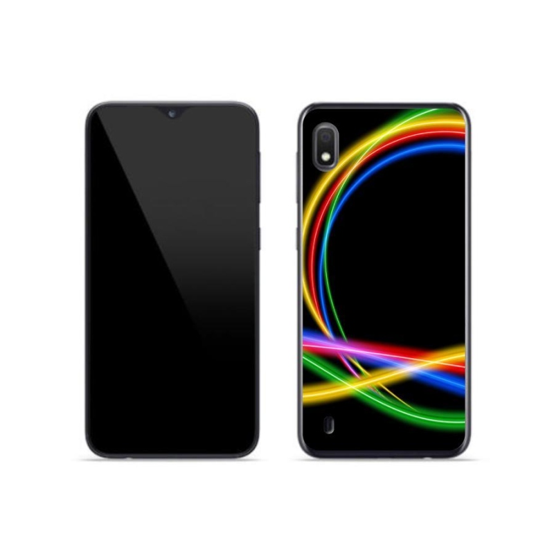 Gél tok mmCase Samsung Galaxy A10 készülékhez - neon körök