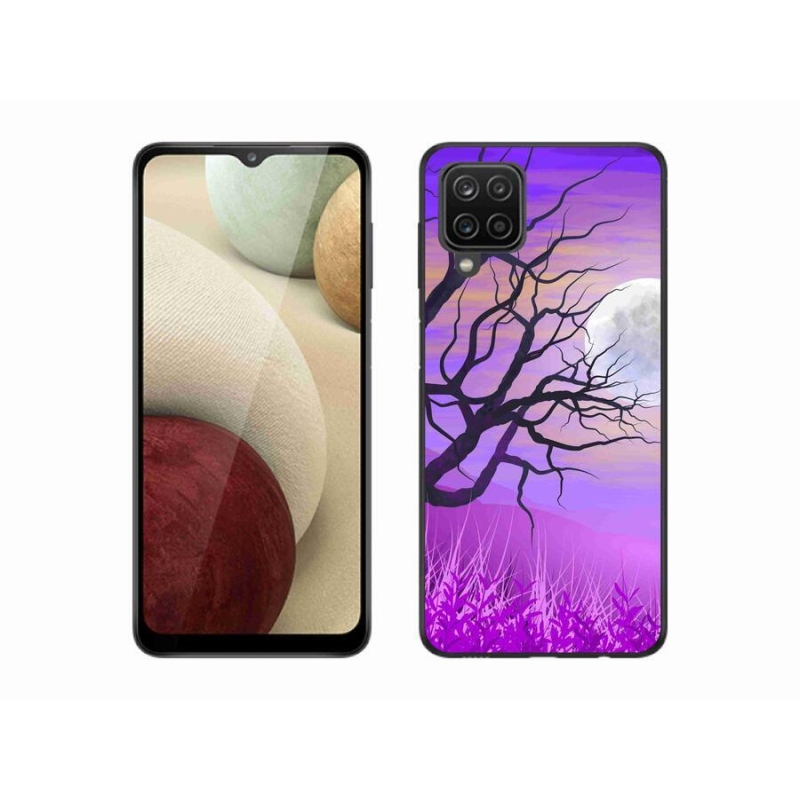 Gél tok mmCase mobiltelefonhoz Samsung Galaxy A12 - karikatúra kidőlt fa