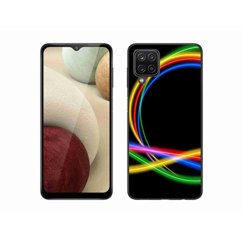 Gél tok mmCase Samsung Galaxy A12 készülékhez - neon körök