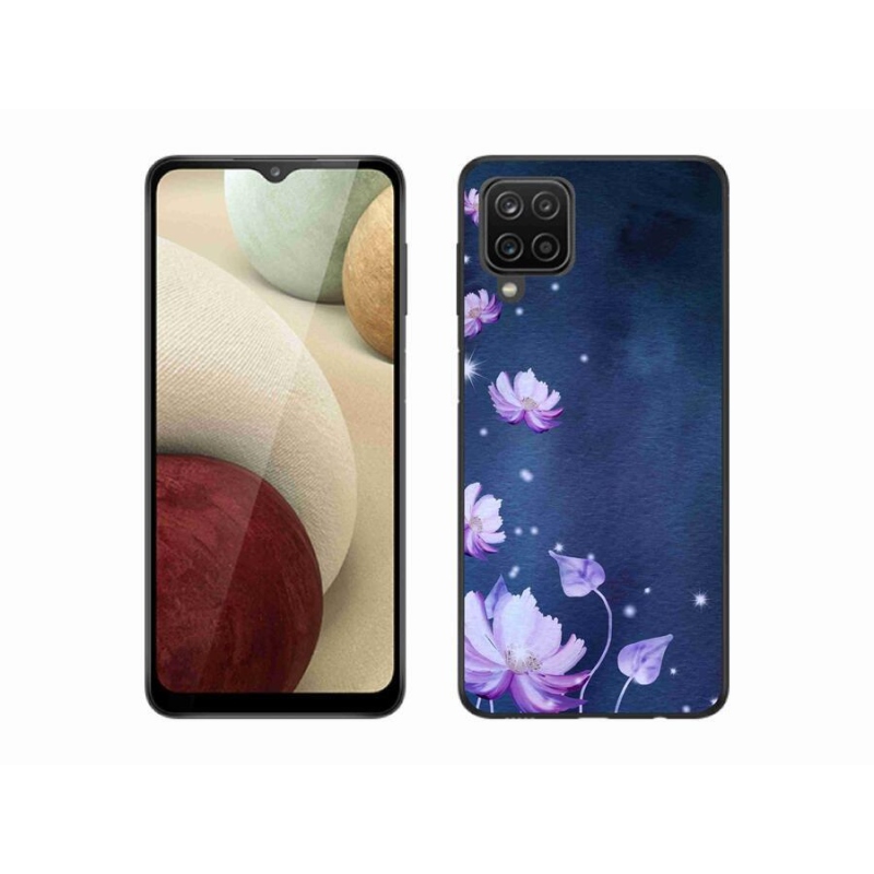 Gél tok mmCase mobiltelefonhoz Samsung Galaxy A12 - hulló virágok