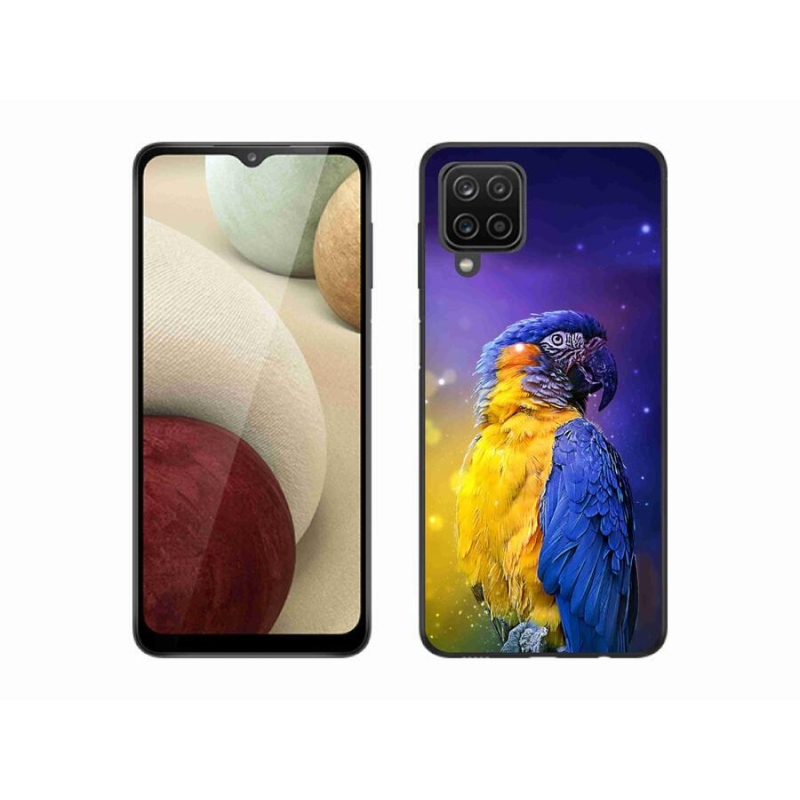 Gél tok mmCase mobiltelefonhoz Samsung Galaxy A12 - papagáj ara 1