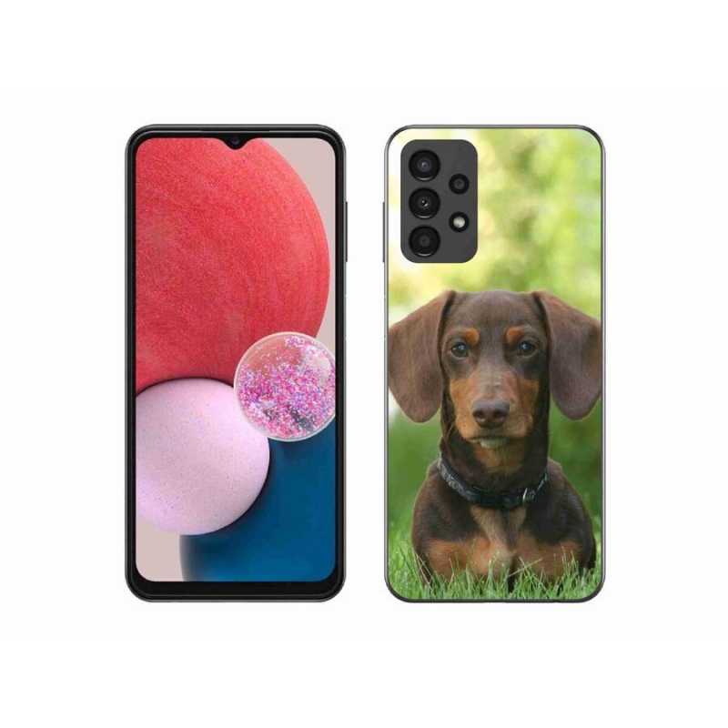 Gél tok mmCase a Samsung Galaxy A13 4G készülékhez - barna tacskó