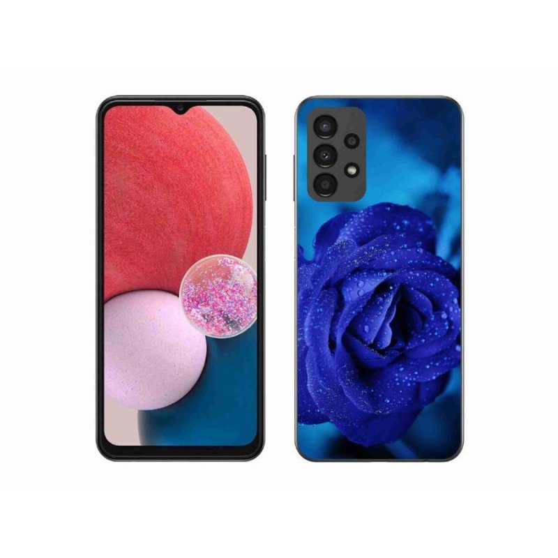 Gél tok mmCase Samsung Galaxy A13 4G - kék rózsa
