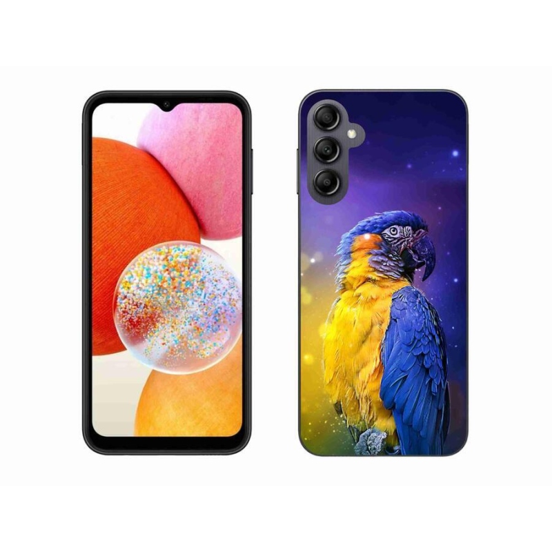 Gél tok mmCase a Samsung Galaxy A14 4G/5G készülékhez - papagáj ara 1