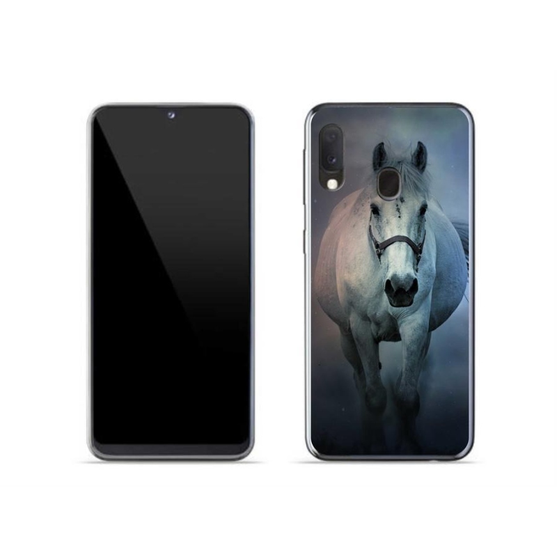 Gél tok mmCase a Samsung Galaxy A20e készülékhez - futó fehér ló