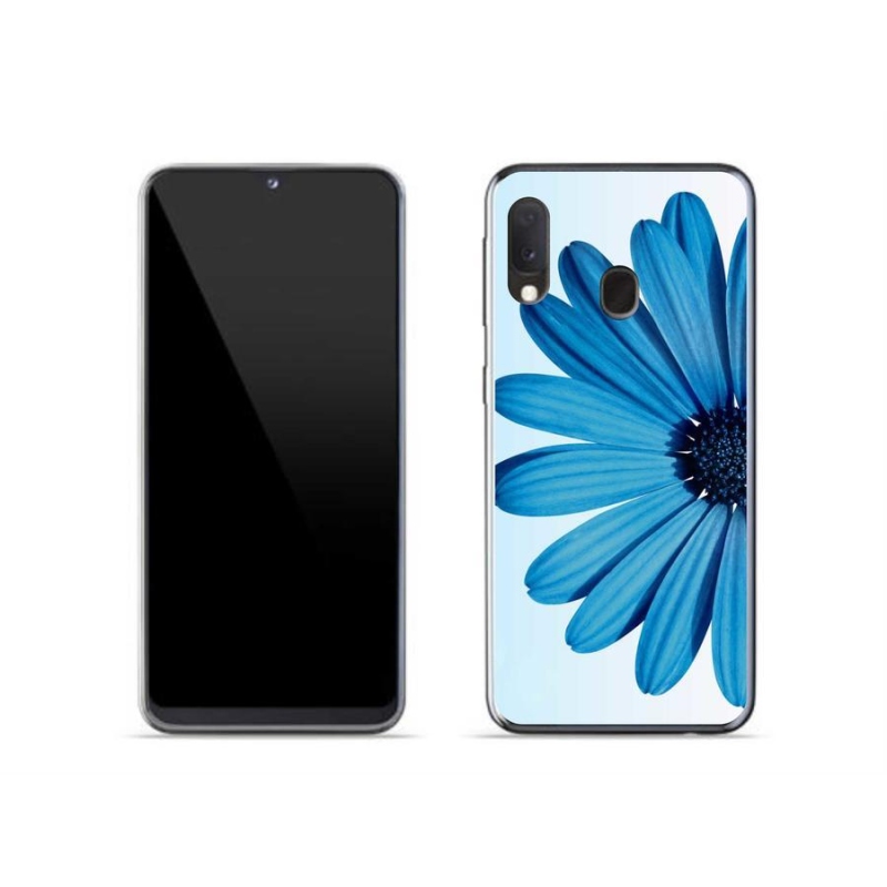 Gél tok mmCase Samsung Galaxy A20e készülékhez - kék margaréta