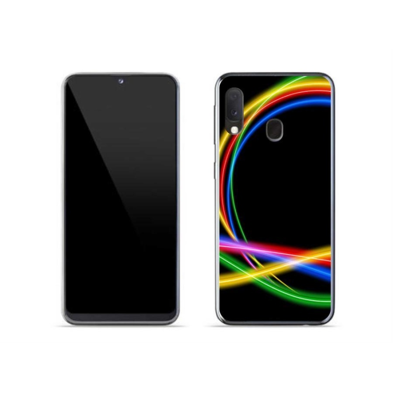 Gél tok mmCase Samsung Galaxy A20e készülékhez - neon körök