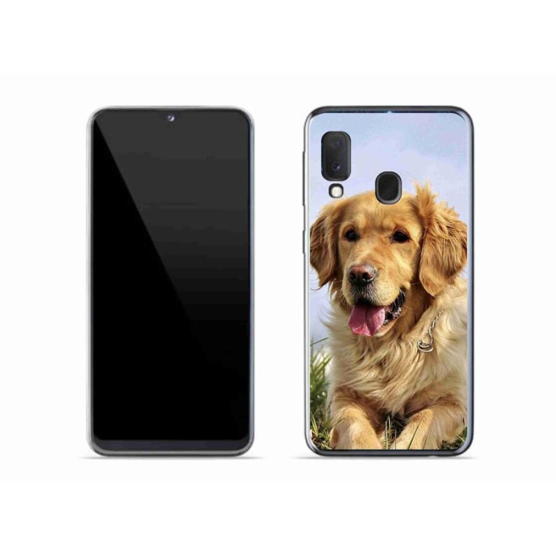 Gél tok mmCase mobiltelefonhoz Samsung Galaxy A20e - arany retriever