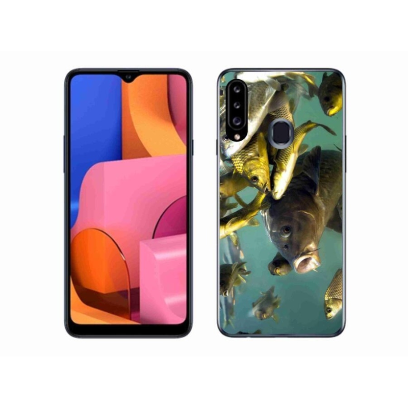 Gél tok mmCase mobiltelefonhoz Samsung Galaxy A20s - halak iskolája